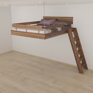 Patrové jednolůžko zavěšené prostorové (šířka do 140 cm)