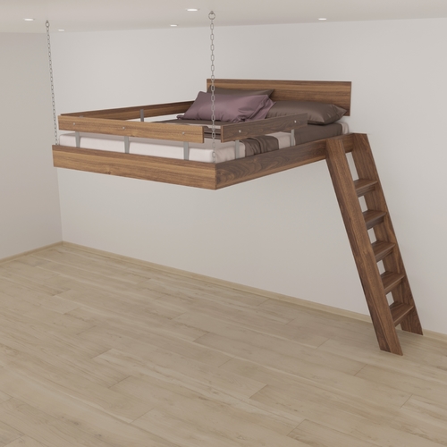 Patrové jednolůžko zavěšené prostorové (šířka do 140 cm)